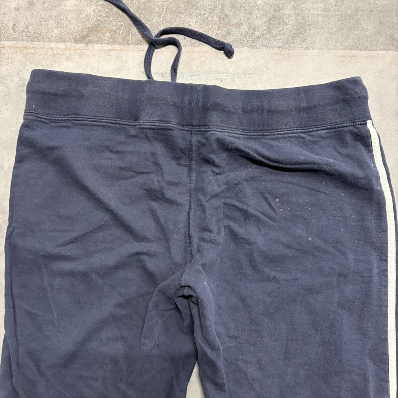 Vintage Crazy Vintage Y2K/2000s Baggy Wideleg Navy Blue Striped Sweatpants! Size US 34 / EU 50 - 7 Thumbnail