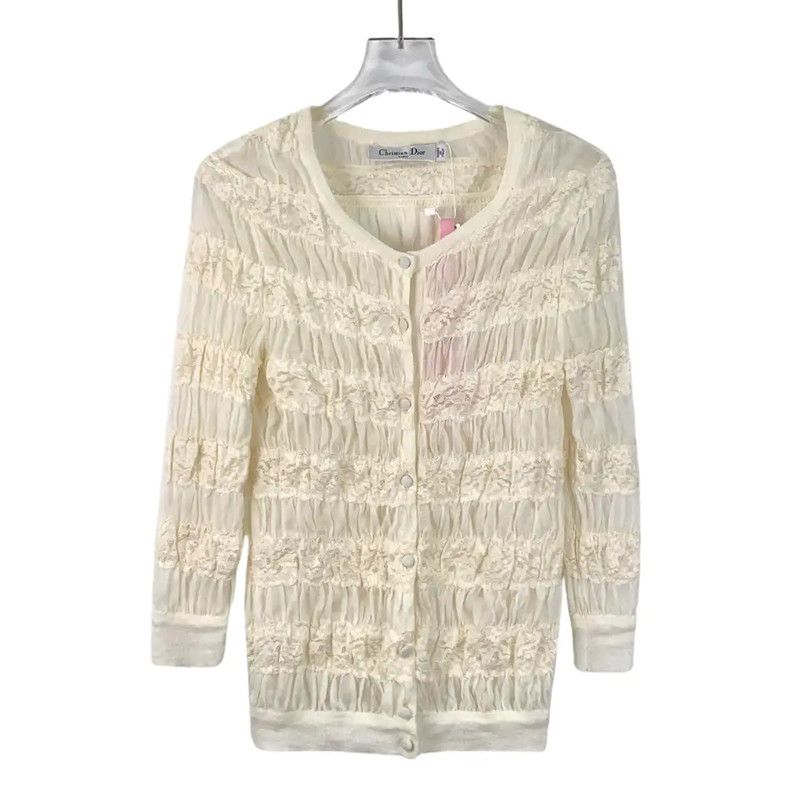 Dior Dior Beige Cotton Women's Shirt 0089 Size XS / US 0-2 / IT 36-38 - 1 Thumbnail