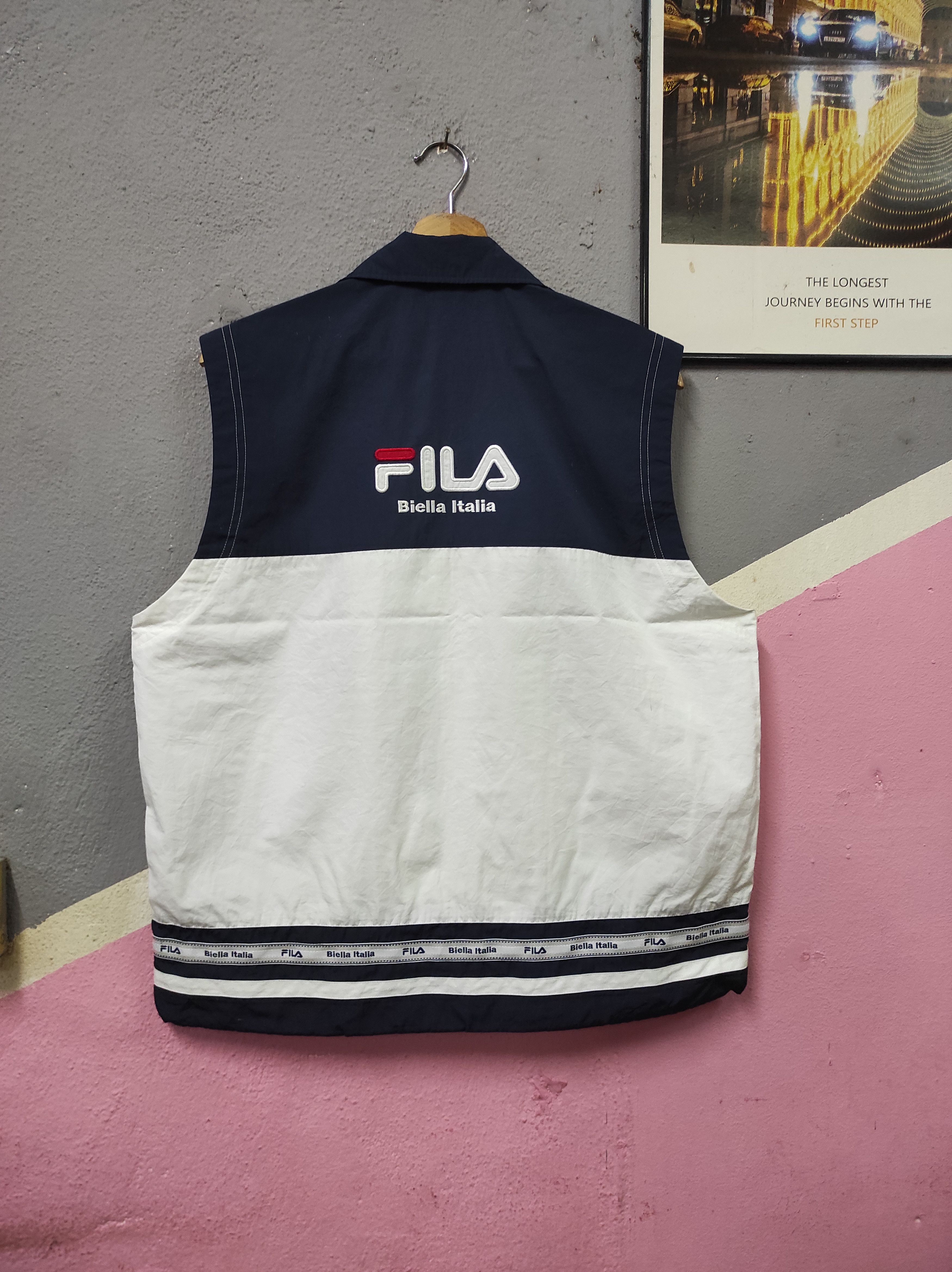 Fila × Japanese Brand FILA BIELLA ITALIA EMBROIDERY VEST JACKET SLEEVELESS Size US M / EU 48-50 / 2 - 6 Thumbnail