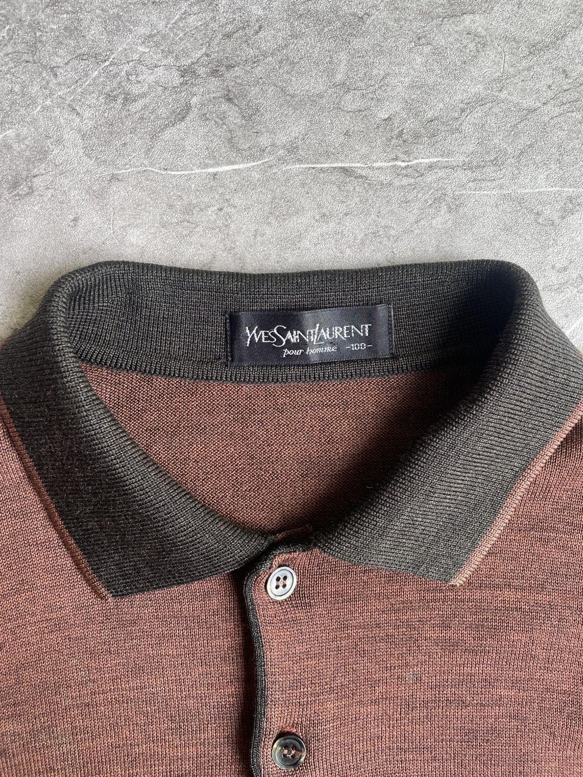 Yves Saint Laurent Yves Saint Laurent YSL Polo Shirt Size US L / EU 52-54 / 3 - 3 Thumbnail