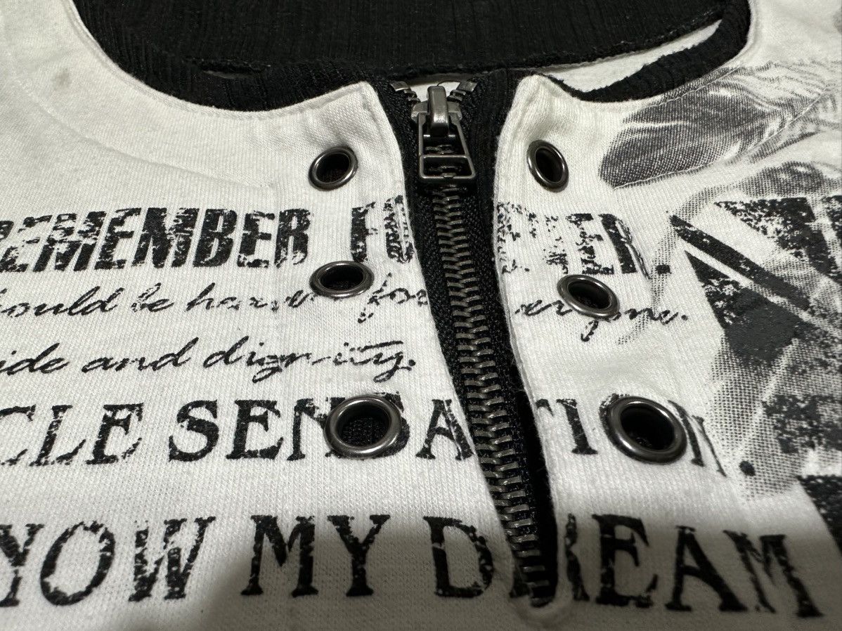 If Six Was Nine 🔥Sick Y2K Spinash Double Layer Zipper Poem Shirt Goth Punk Size US M / EU 48-50 / 2 - 5 Thumbnail