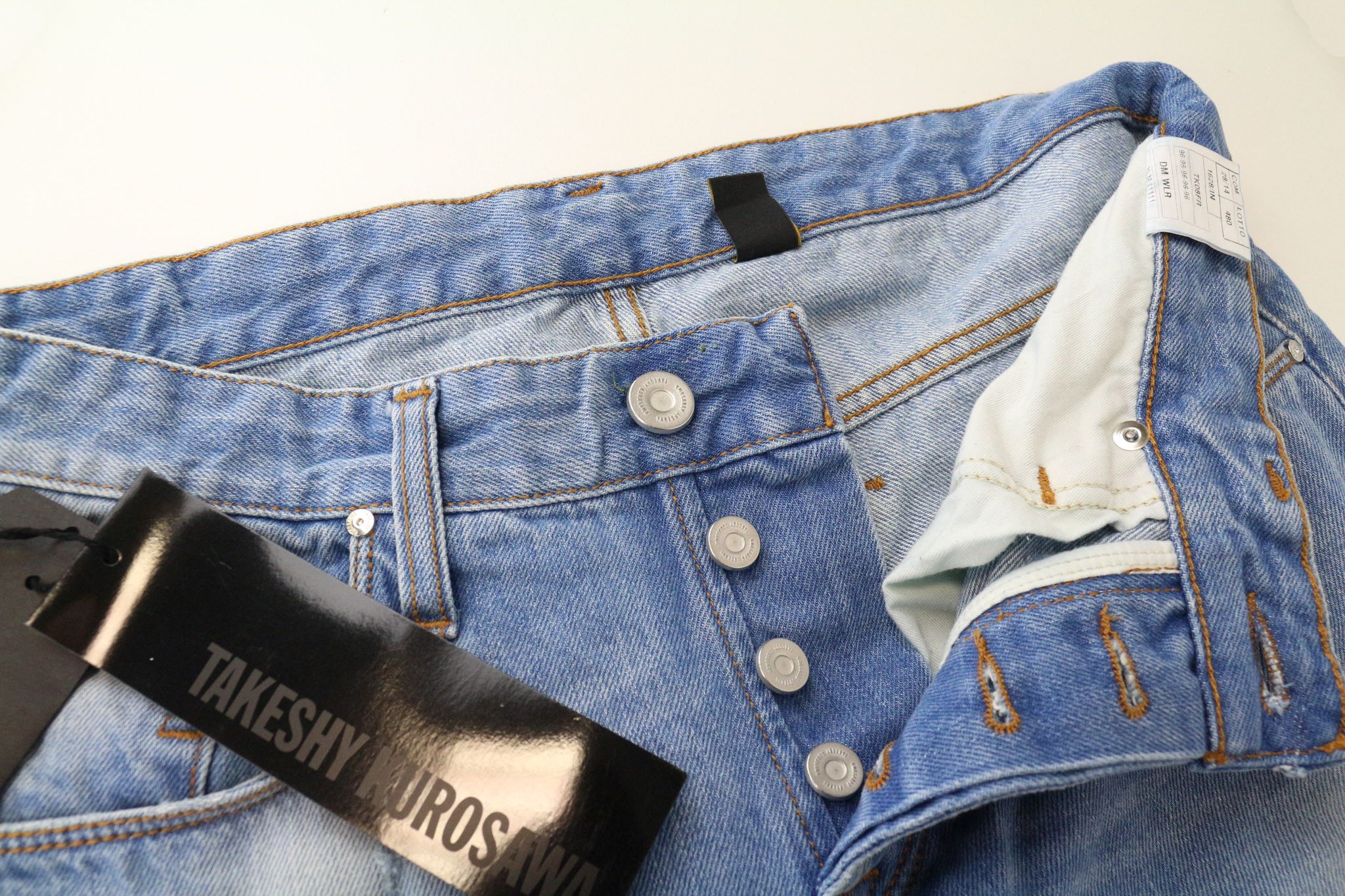 Takeshy Kurosawa TK08FR W34 Light Blue Slim Distressed Jeans 75904 Size US 34 / EU 50 - 3 Thumbnail