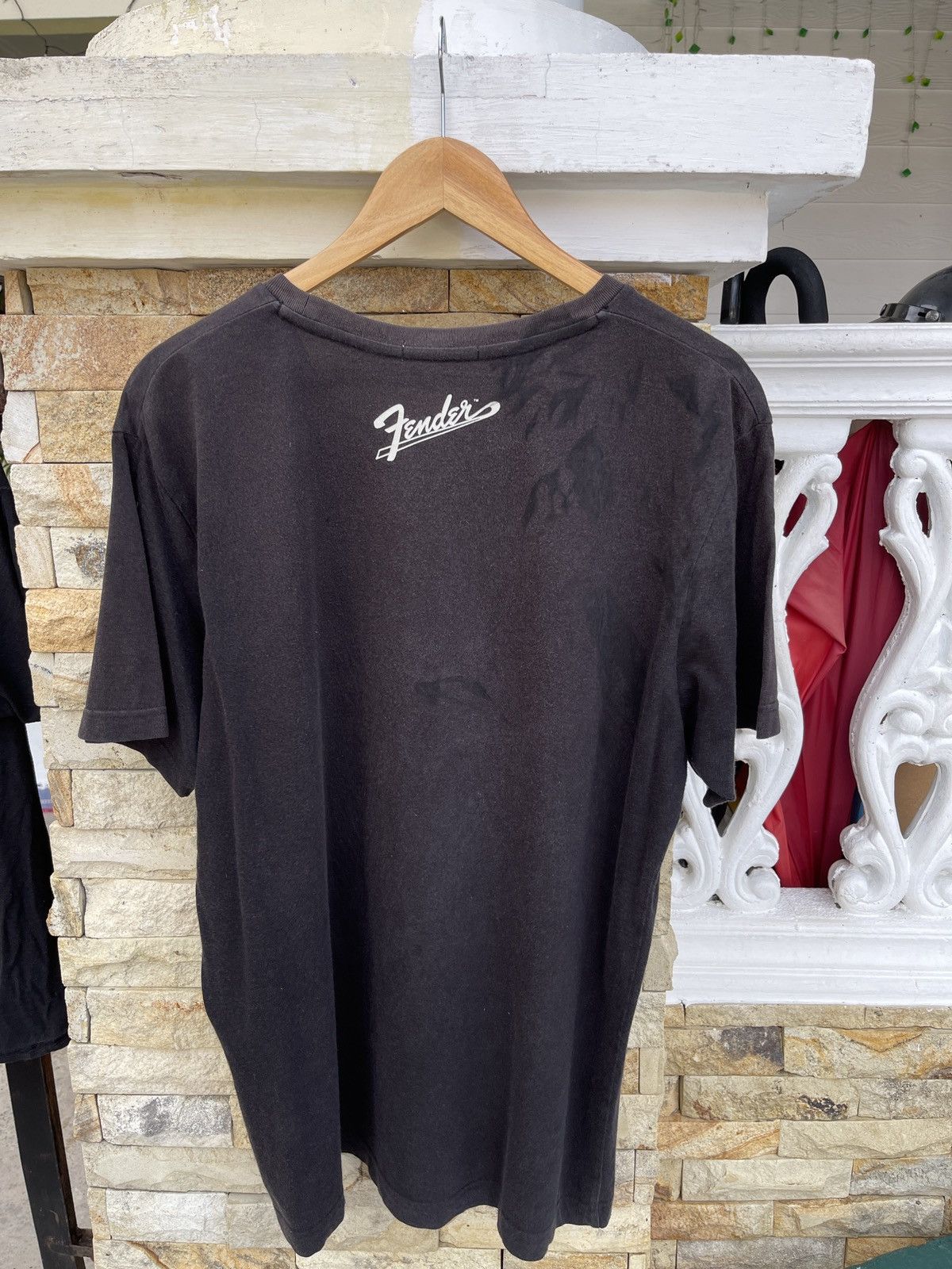 Last Drop🔥Sun Faded FENDER The Spirit Rock N Roll Guitar Tee