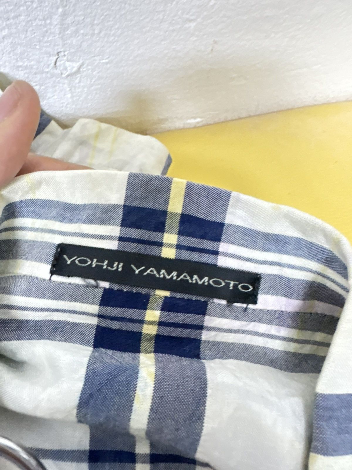 Yohji Yamamoto Vintage Rayon Yohji Yamamoto Ys Blazer Plaid Patchwork Size 50R - 7 Thumbnail