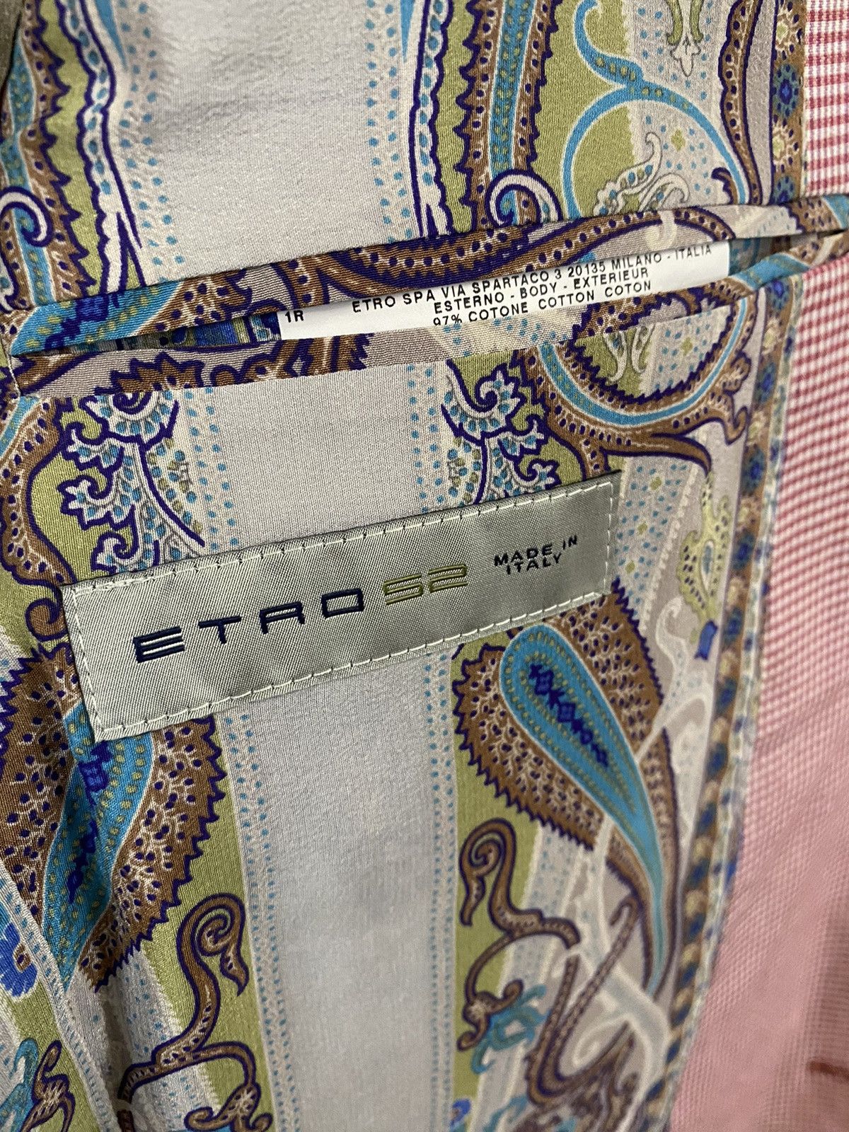 Etro Etro red check 2 Btn 007 safari leisure jacket nwt Size 42R - 5 Thumbnail