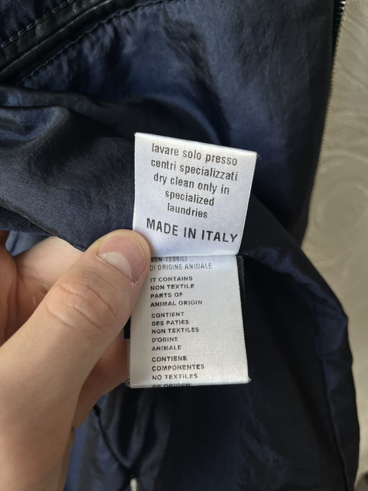 Genuine Leather Real Python Leather Italy Jacket Navy Blue Zip Up Bomber Size US L / EU 52-54 / 3 - 18 Thumbnail