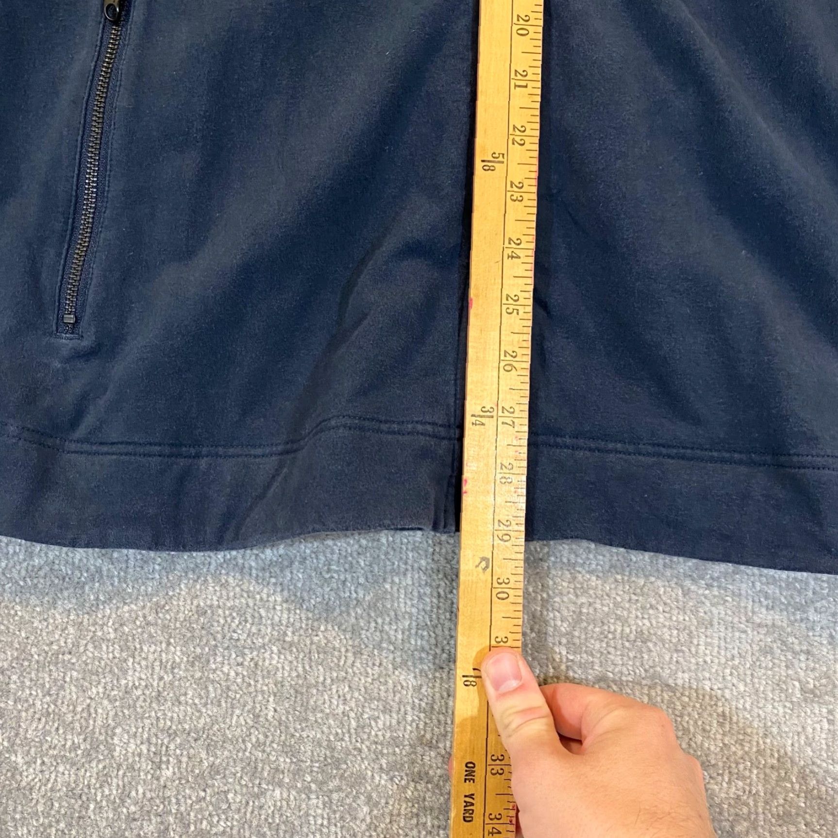 Lululemon LULULEMON Jacket Mens XL Navy Blue Full Zip Puff Collar Elbow Performance M41465 - Regular Size, Blue, Solid, Jacket, Men Size US XL / EU 56 / 4 - 4 Thumbnail