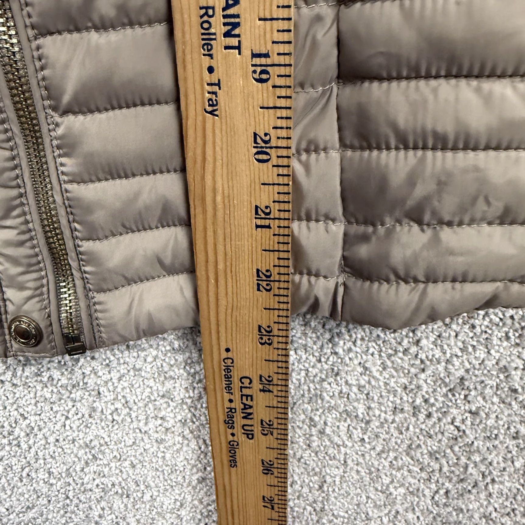 U.S. Polo Assn. U.S. Polo Assn. Jacket Womens Medium Beige Quilted Puffer Full Zip Warm Winter Size M / US 6-8 / IT 42-44 - 4 Thumbnail