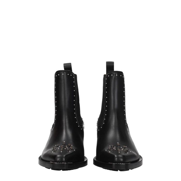 Chloe ob1o1e1024 Leather Ankle Boots in Black Size US 7 / IT 37 - 3 Thumbnail
