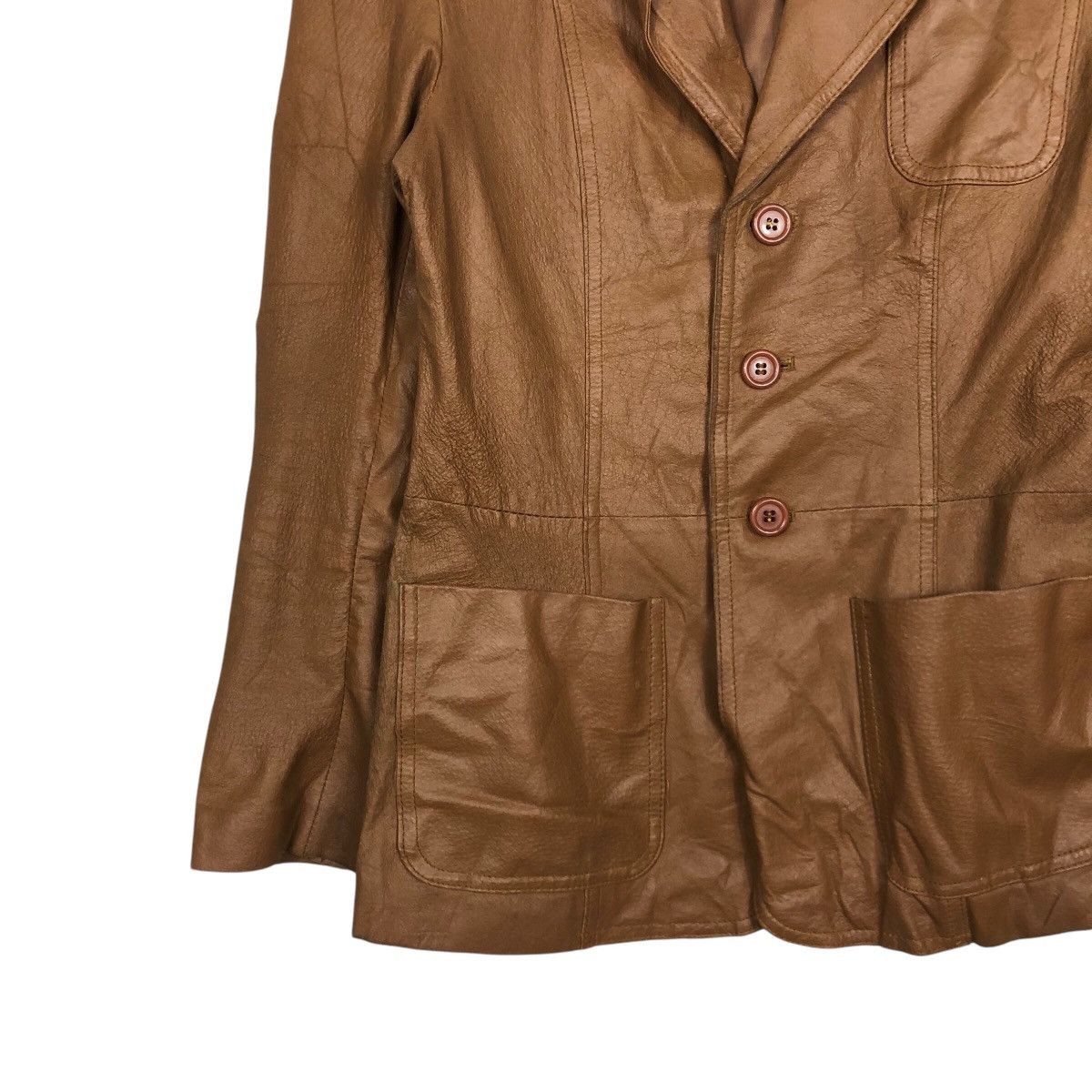 Japanese Brand 📌Vintage Cropped Button Leather Jacket Ined Yohji Yamamoto Size US M / EU 48-50 / 2 - 5 Thumbnail