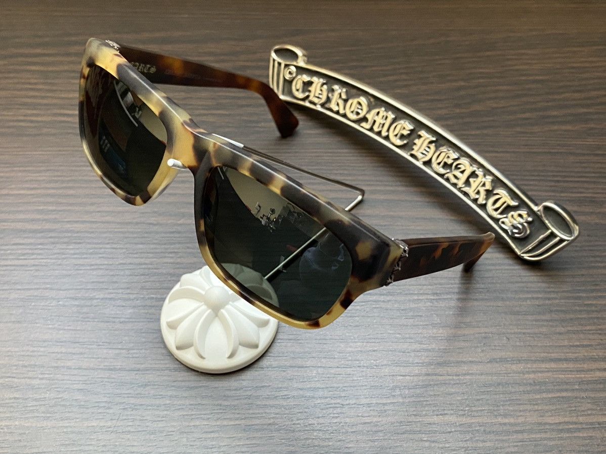 Chrome hearts probasshole antique discount gold tokyo tortoise plastic sunglasses