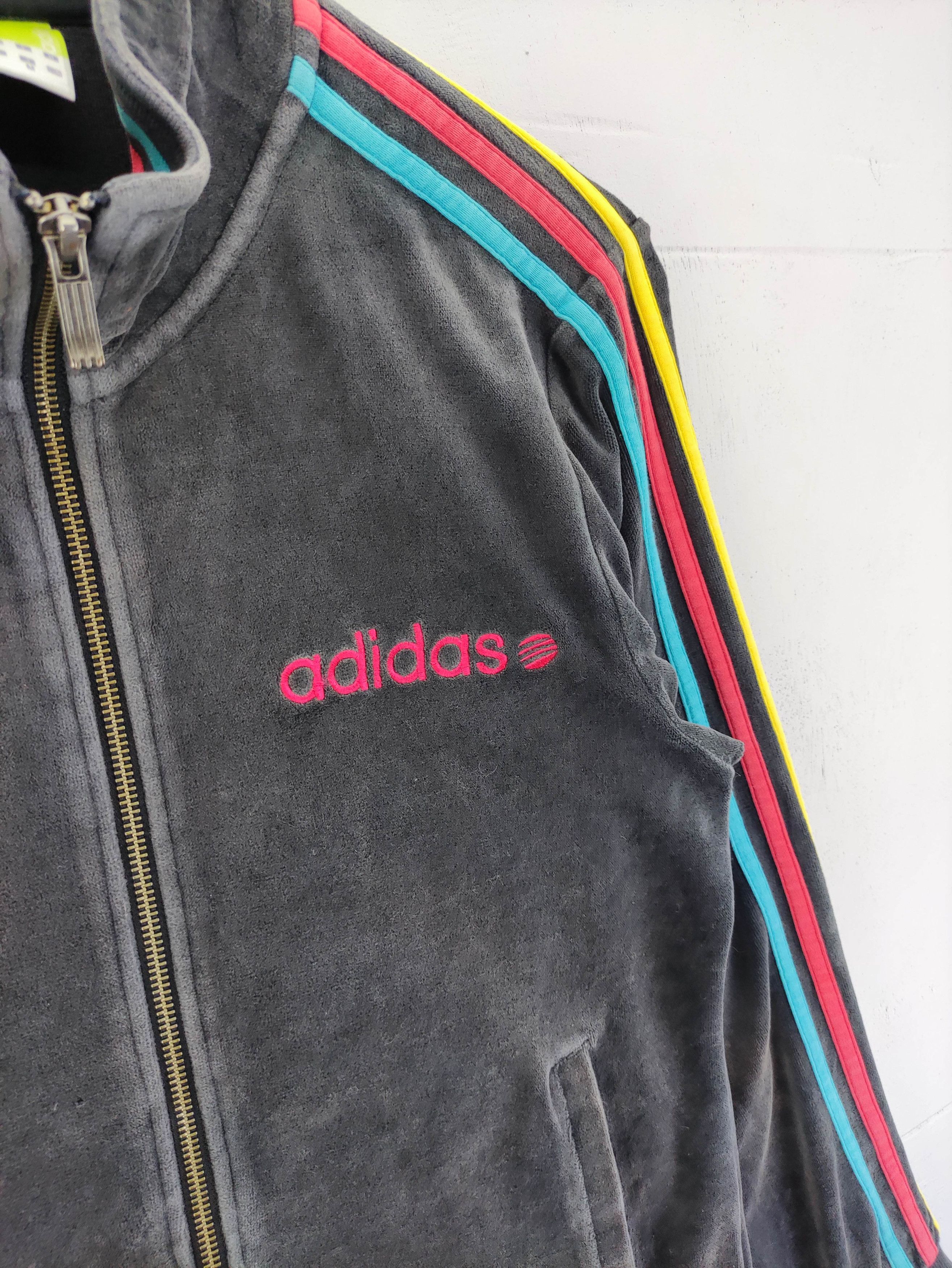 Adidas Adidas Neo Velvet Sweater Zipper 3 Striped On Sleeve Size US S / EU 44-46 / 1 - 2 Thumbnail