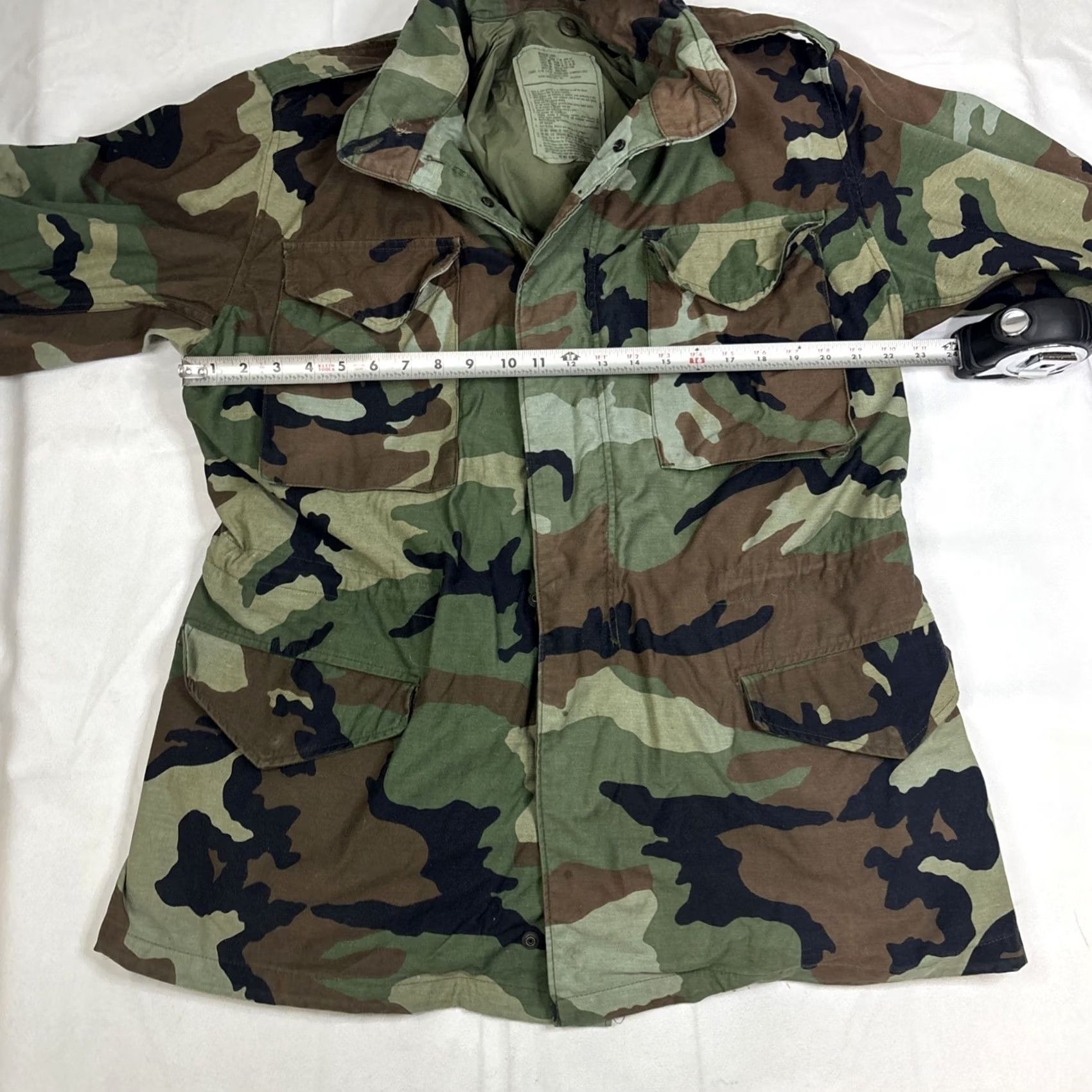 Alpha Industries Alpha Industries Jacket Full Zip Men's M Green Woodland Military Long Cotton Blend Jacket Size US M / EU 48-50 / 2 - 3 Thumbnail