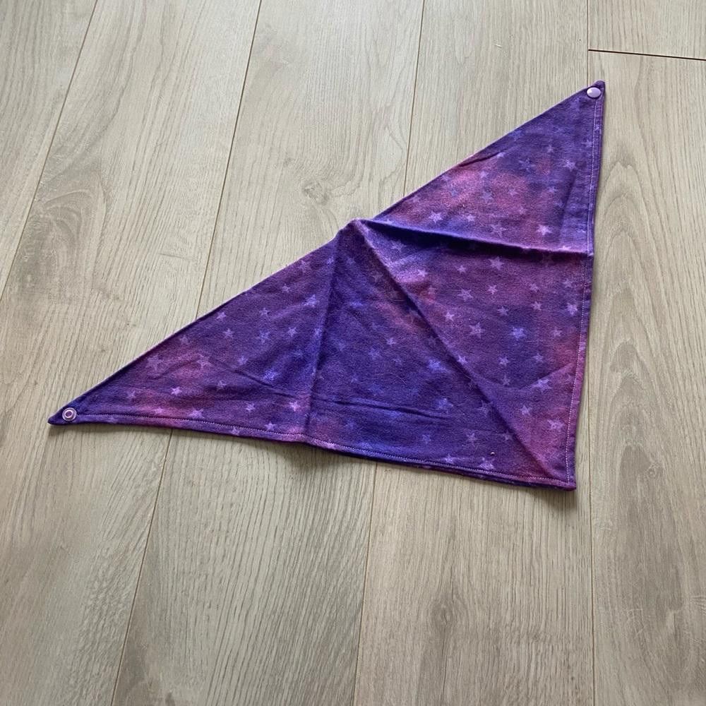 Designer Purple Star Dog Bandana Size ONE SIZE - 1 Thumbnail