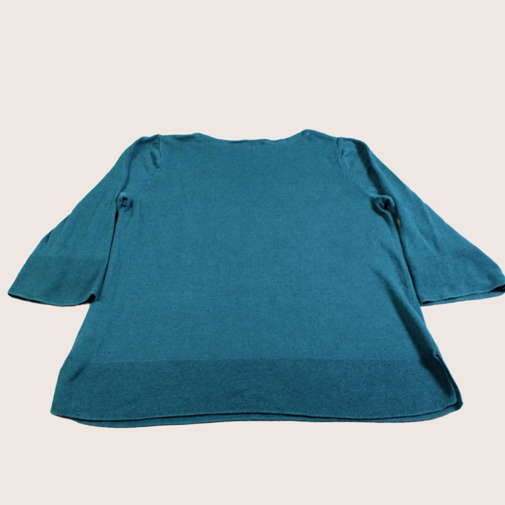 J. Jill J. Jill Sweater Women M Green Linen Cotton Modal Rayon 3/4 Sleeve Boat Neck Lightweight Pullover Casual Bohemian Shirt/Top Size M / US 6-8 / IT 42-44 - 1 Thumbnail