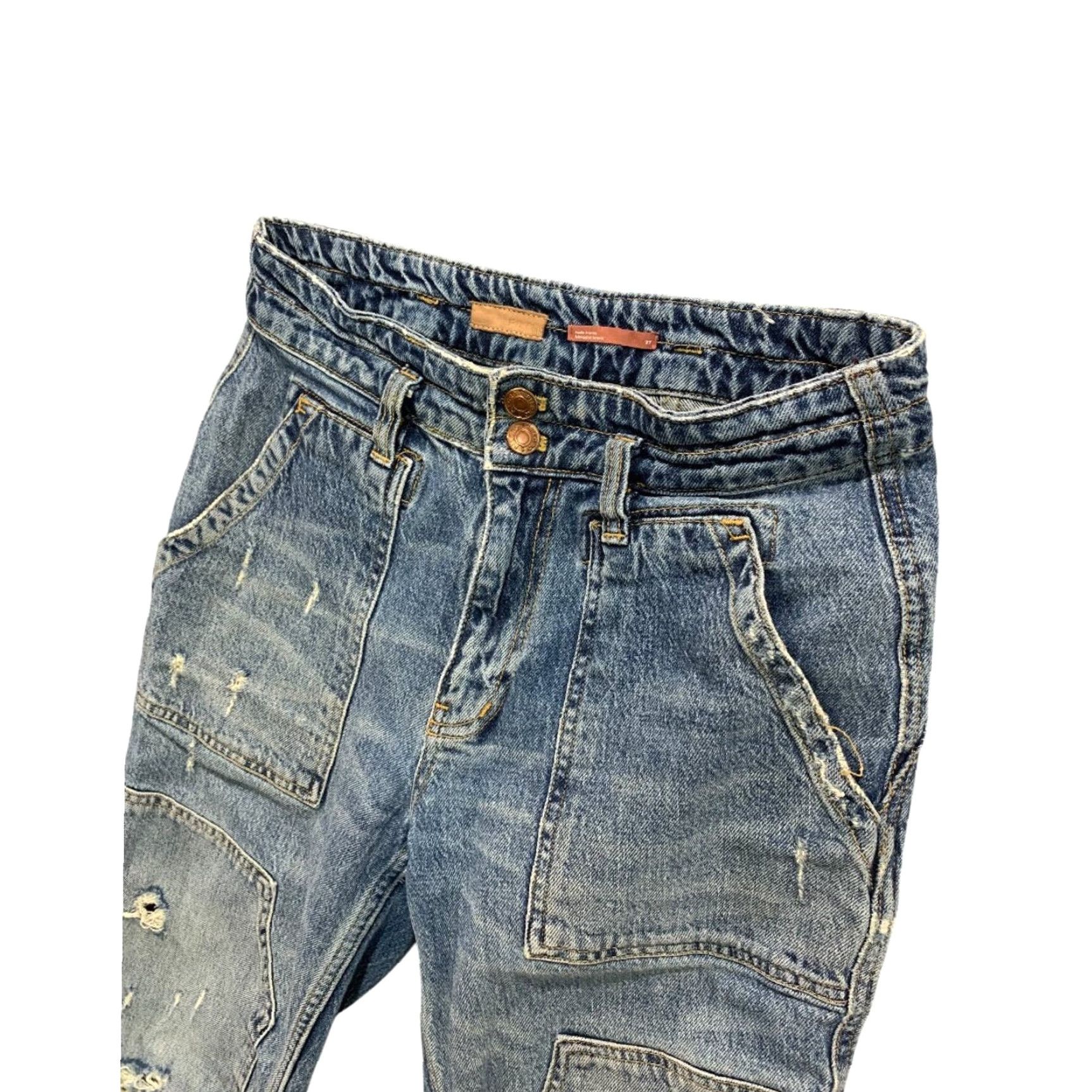 Vintage VINTAGE Pilcro Anthropologie Jeans Utility Ankle Carpenter Denim Womens Size 27 Blue 27 Regular Inseam 29 Women Size 27" / US 4 / IT 40 - 3 Thumbnail