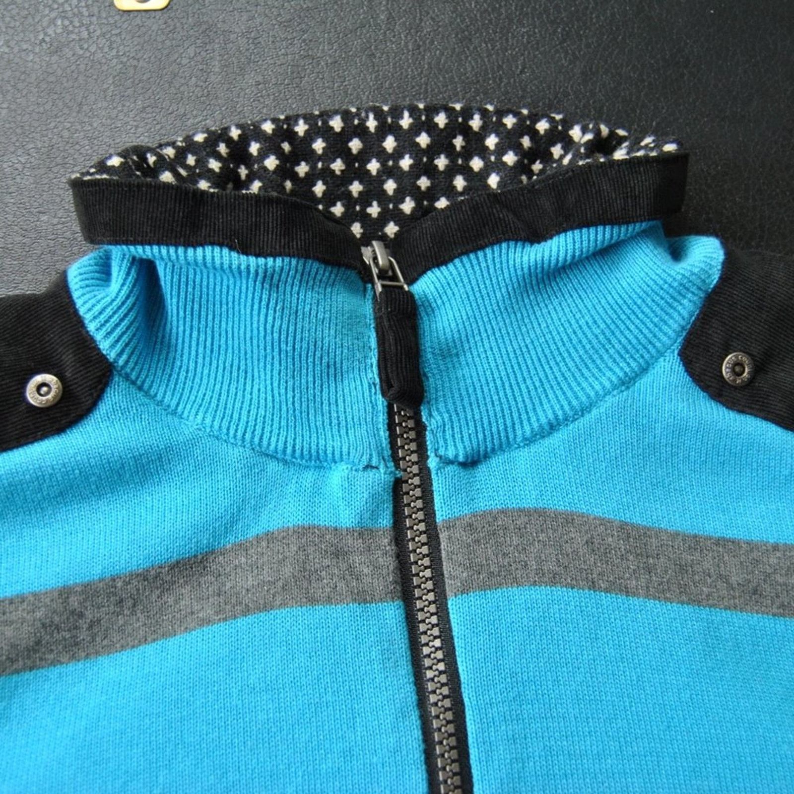 Other Abacus Large Lined Quarter Zip Sweater Blue Gray Stripes Size US L / EU 52-54 / 3 - 5 Thumbnail
