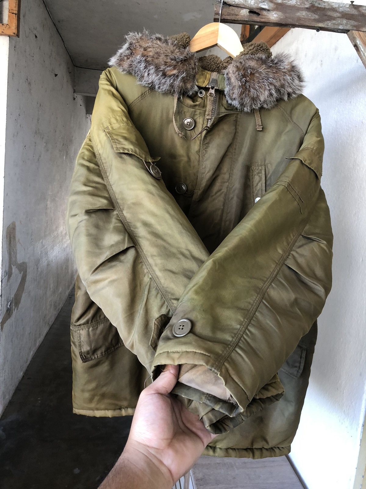 Gap Vintage Gap Snorkel Military Distressed Parka Jacket Size US L / EU 52-54 / 3 - 14 Thumbnail