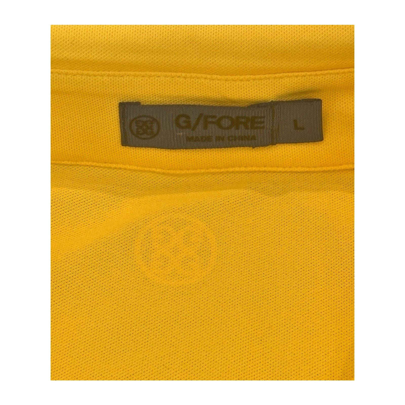 G/FORE G/Fore Performance Polo Yellow Men's Large White CC Logo Size US L / EU 52-54 / 3 - 3 Thumbnail