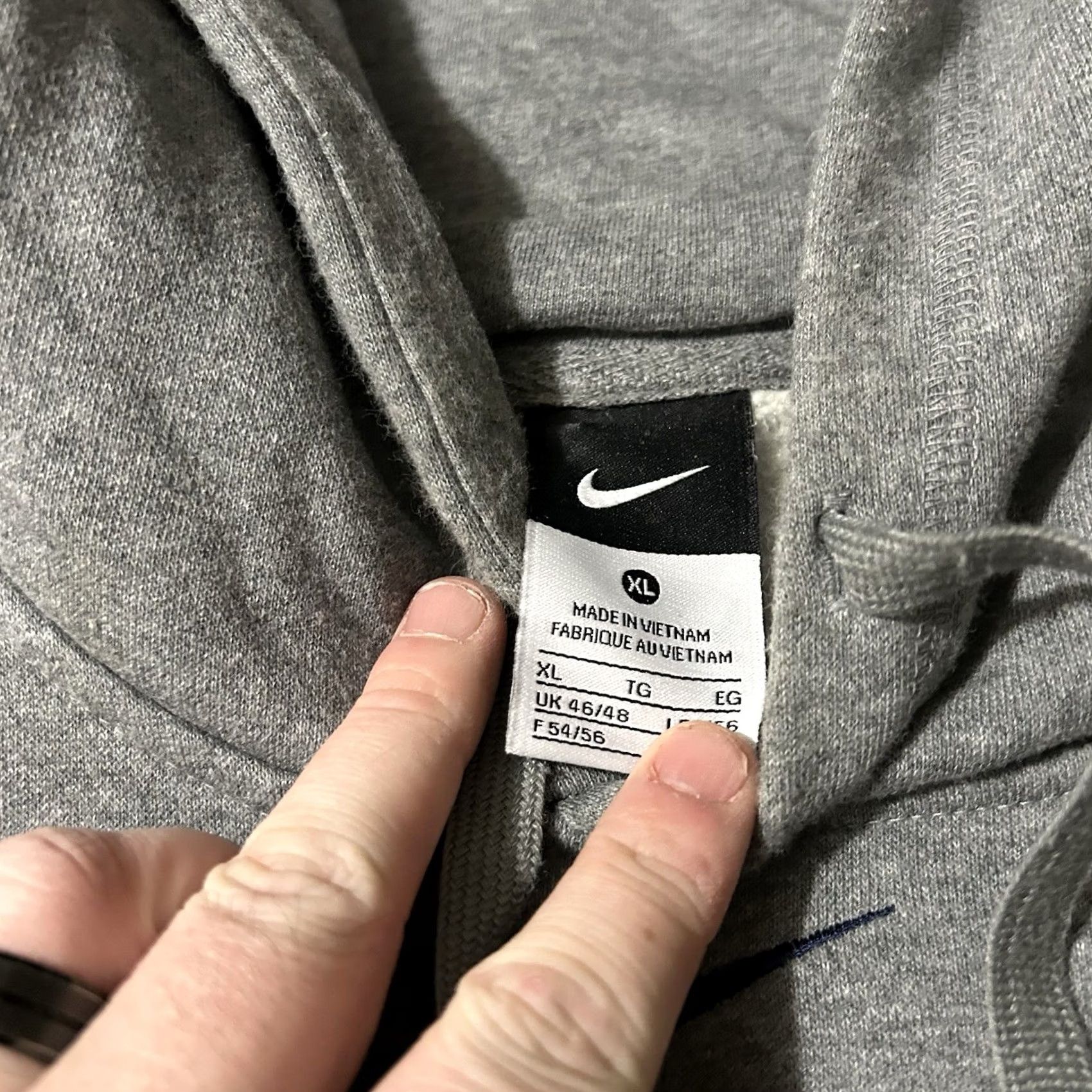Nike VINTAGE Nike Center Swoosh Georgia Southern College Hoodie XL Mens Gray Pullover College 90s Y2K Size US XL / EU 56 / 4 - 4 Thumbnail