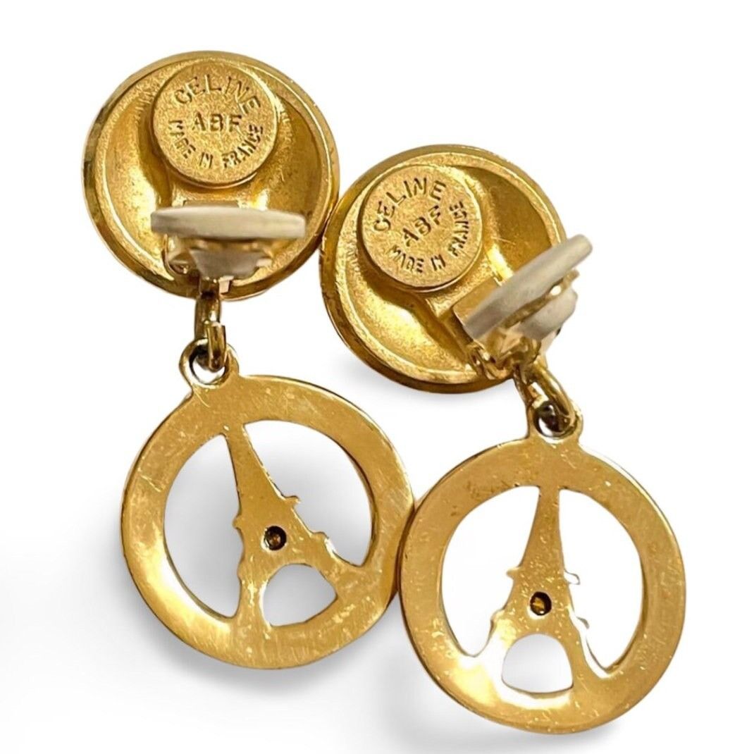 Celine Vintage CELINE golden Eiffel tower dangle earrings Size ONE SIZE - 4 Thumbnail