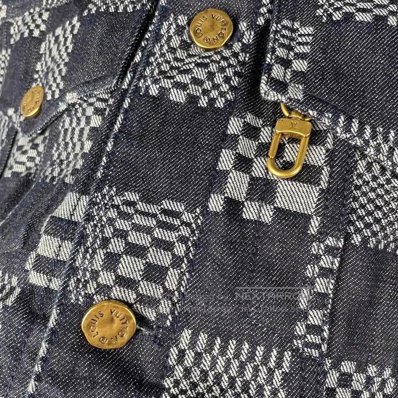 Louis Vuitton Louis Vuitton Black Checkerboard Denim Jacket Size US M / EU 48-50 / 2 - 5 Thumbnail