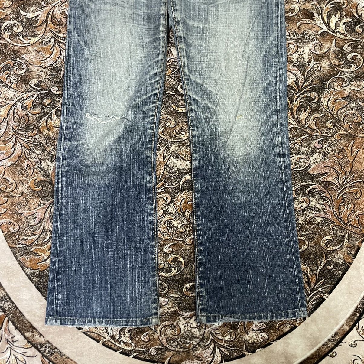 Edwin 🔥Vintage Edwin Blue Trip Washed Ripped Distress Denim Jeans Size US 30 / EU 46 - 3 Thumbnail
