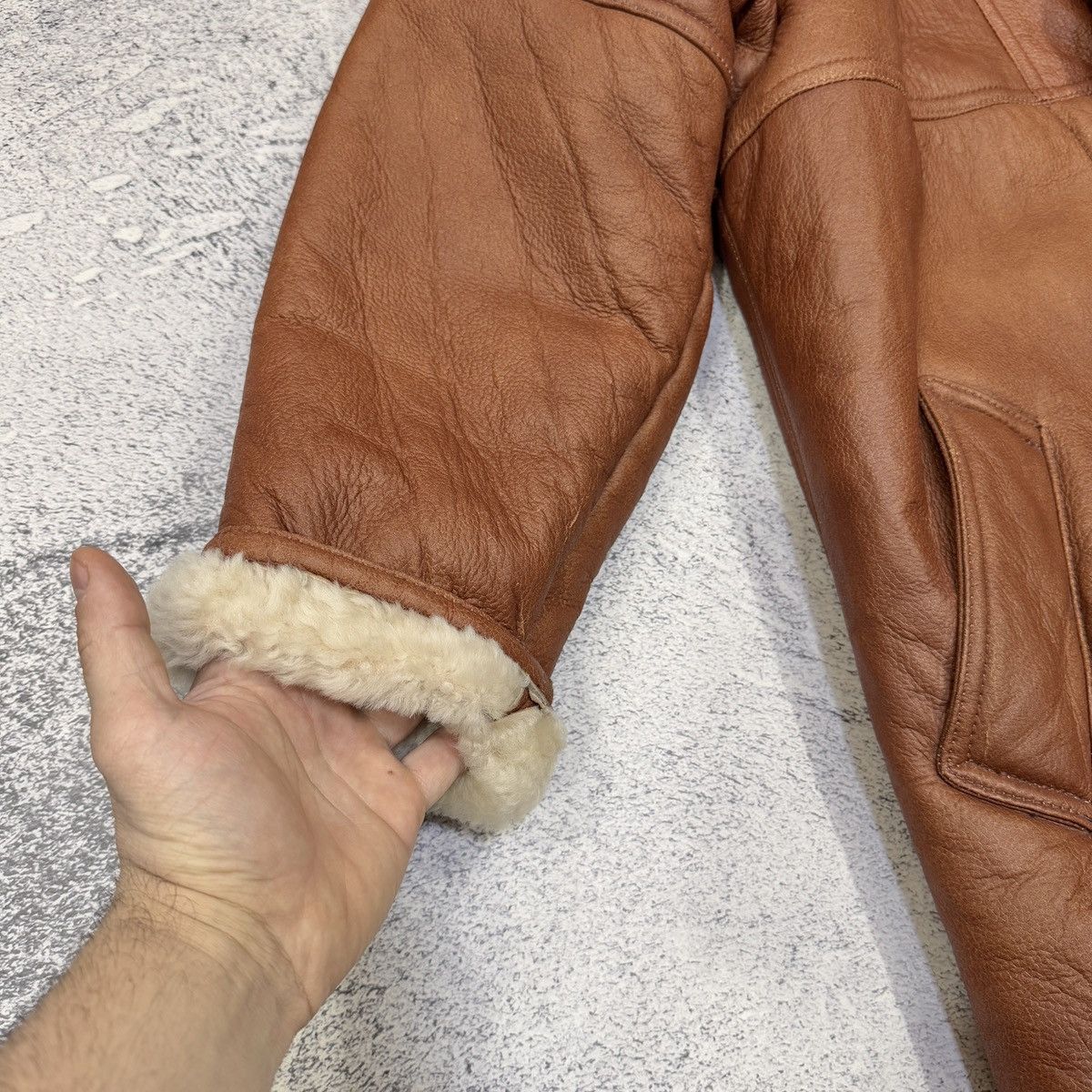 Francesco Smalto Vtg SMALTO Linea 77 Shearling Coat Italian Leather Sheepskin Size US S / EU 44-46 / 1 - 5 Thumbnail