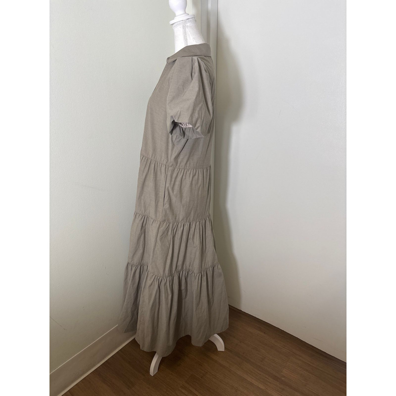 Brochu Walker NWT Brochu Walker Warm Gray Short Puff Sleeve Maxi Dress S M Size M / US 6-8 / IT 42-44 - 3 Thumbnail