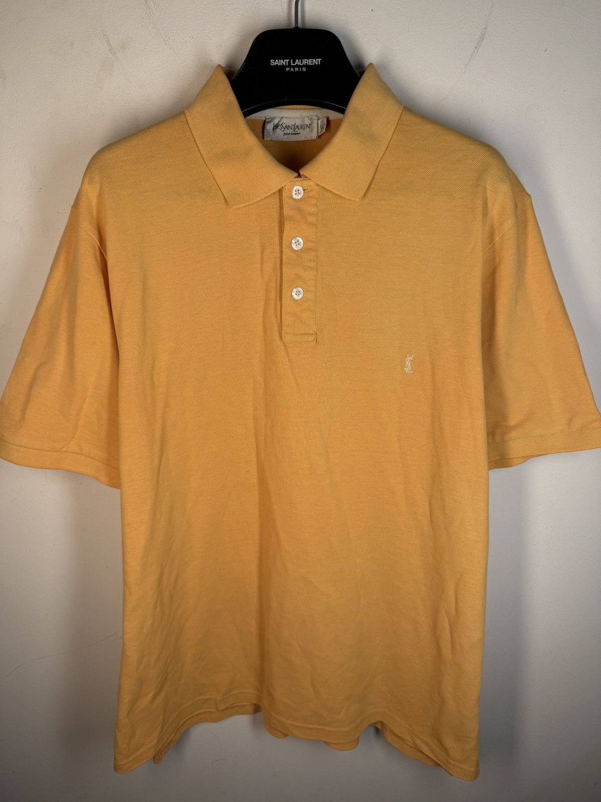 Yves Saint Laurent Peach YSL Polo Shirt Orange YSL Shirt Summer YSL Tee Size US L / EU 52-54 / 3 - 2 Thumbnail
