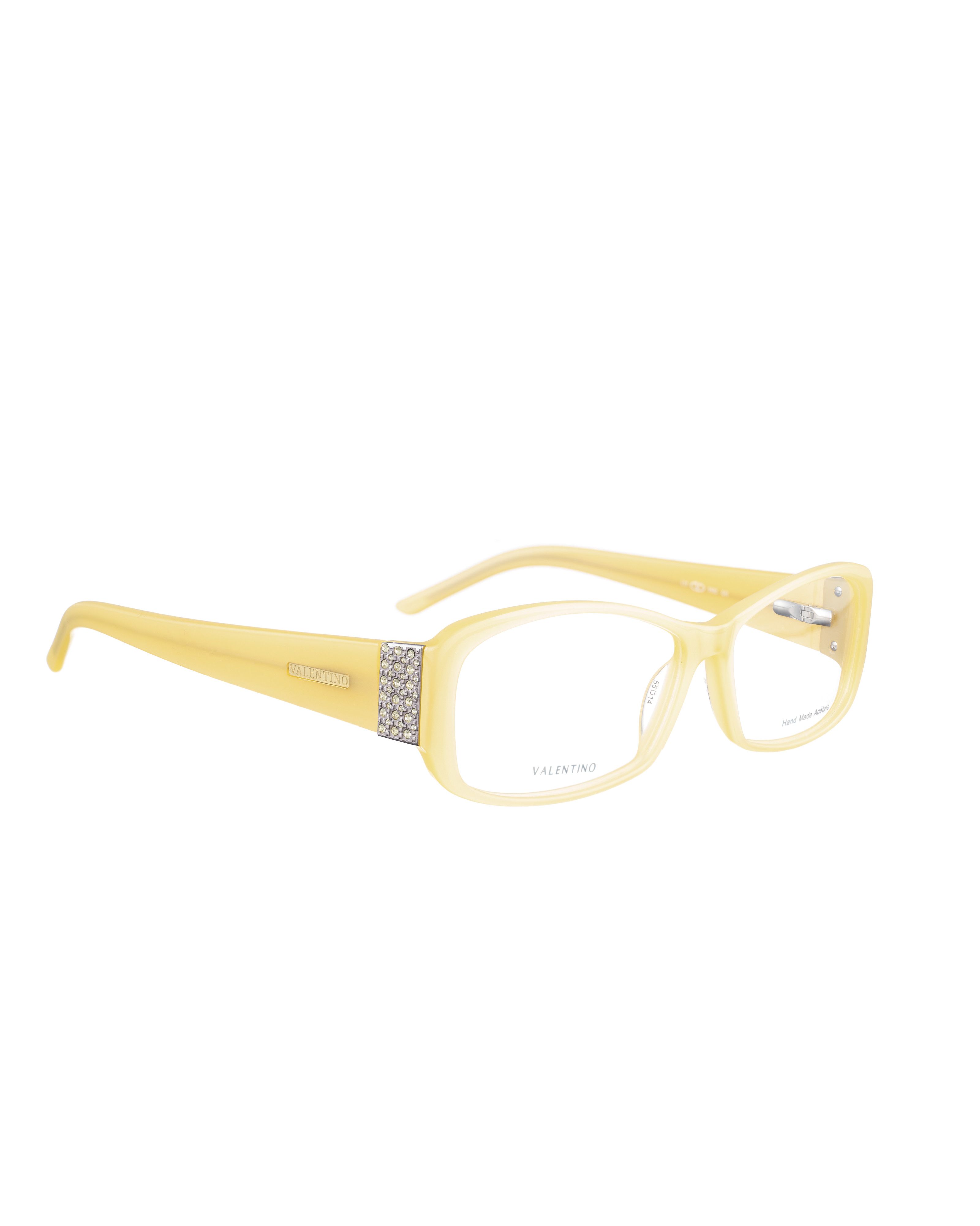 Valentino Valentino 00s Lemon Yellow Glasses with Gems Size ONE SIZE - 1 Thumbnail