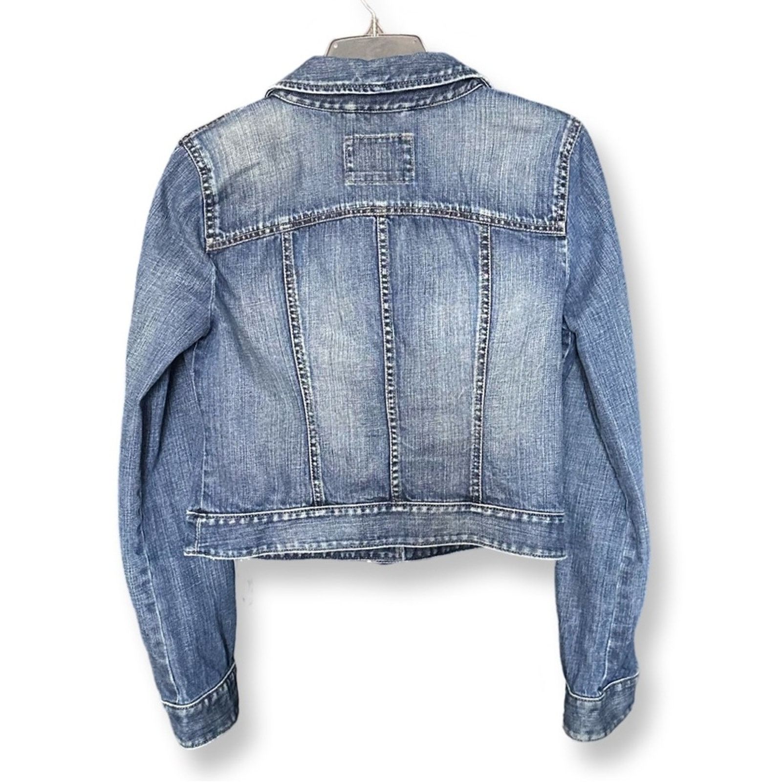 Loft Loft Classic Denim Trucker Jacket Indigo Wash Size S / US 4 / IT 40 - 3 Thumbnail