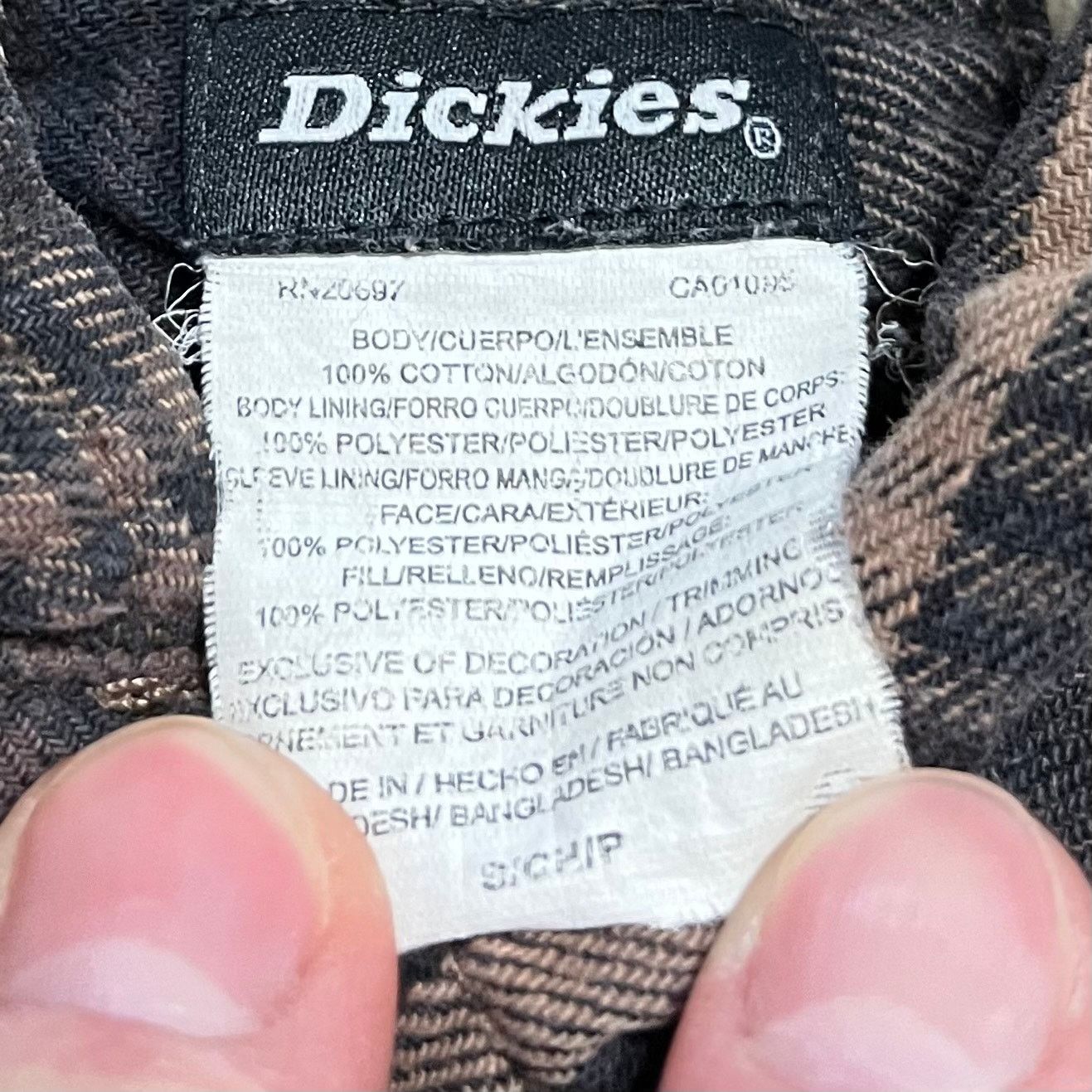 Dickies Dickies Lined Brown/Black Plaid Button Up Jacket Small Size US S / EU 44-46 / 1 - 3 Thumbnail