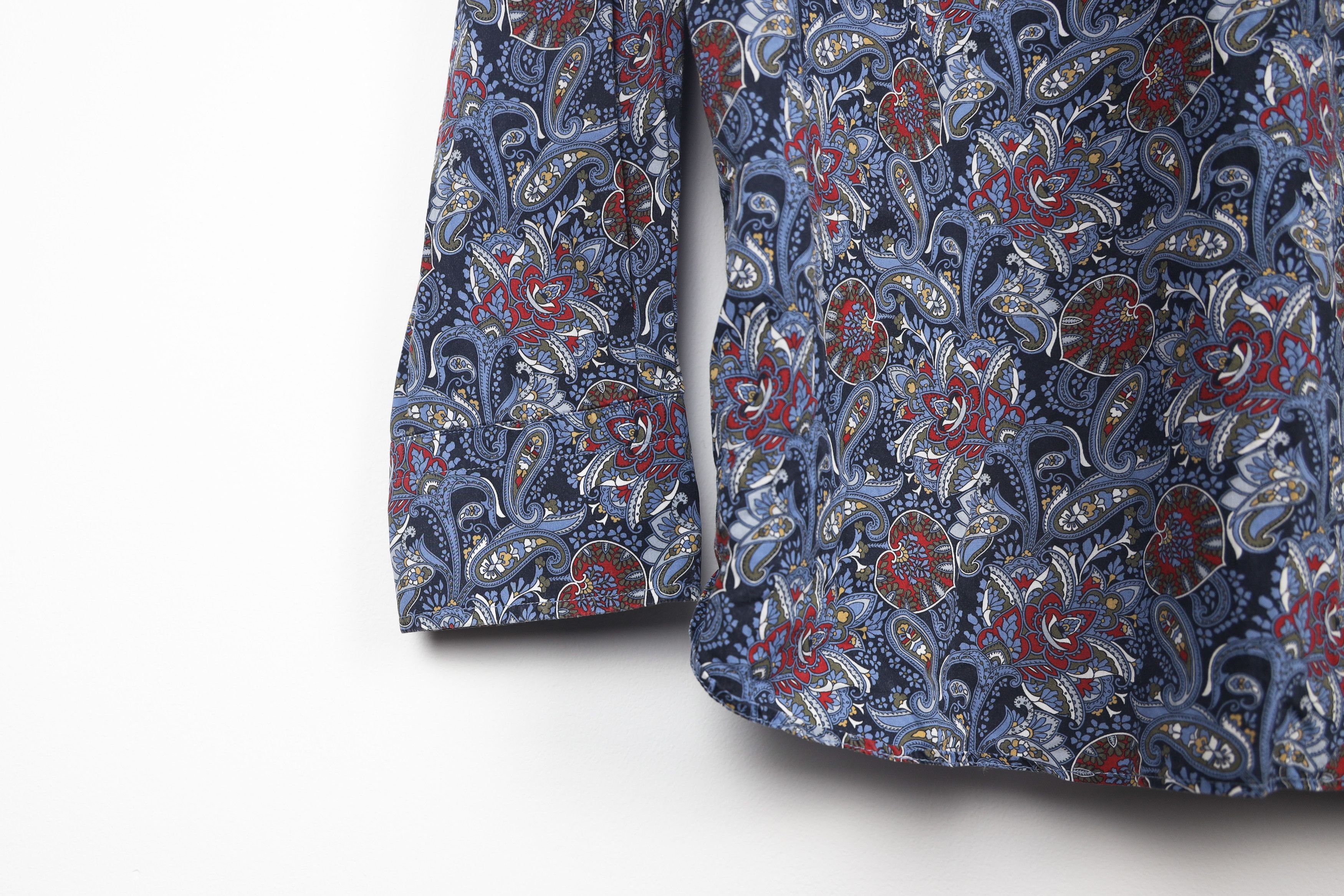 Paul & Shark Paul & Shark Navy Red Fancy Paisley Abstract Pattern Shirt Size US XL / EU 56 / 4 - 12 Thumbnail