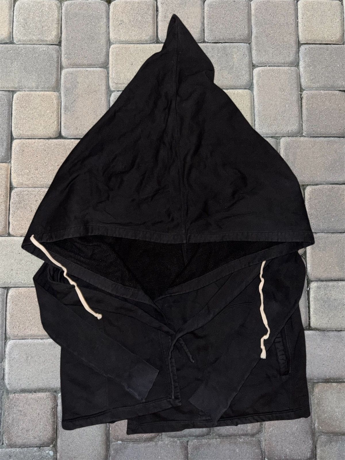 Rick Owens Olmar & Mirta Black Wash Mountain Wizard Hoodie