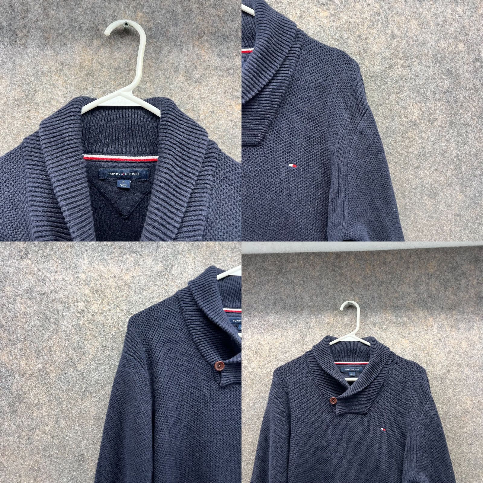 Tommy Hilfiger VINTAGE Tommy Hilfiger Sweater Men MEDIUM Blue Fleece Pullover Cowl Knit Taslg? Size US M / EU 48-50 / 2 - 8 Thumbnail