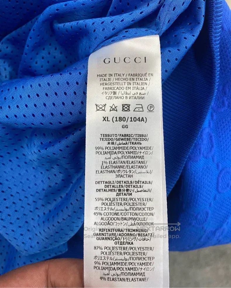 Gucci Gucci Blue arm full logo hoodie Size US XL / EU 56 / 4 - 4 Thumbnail