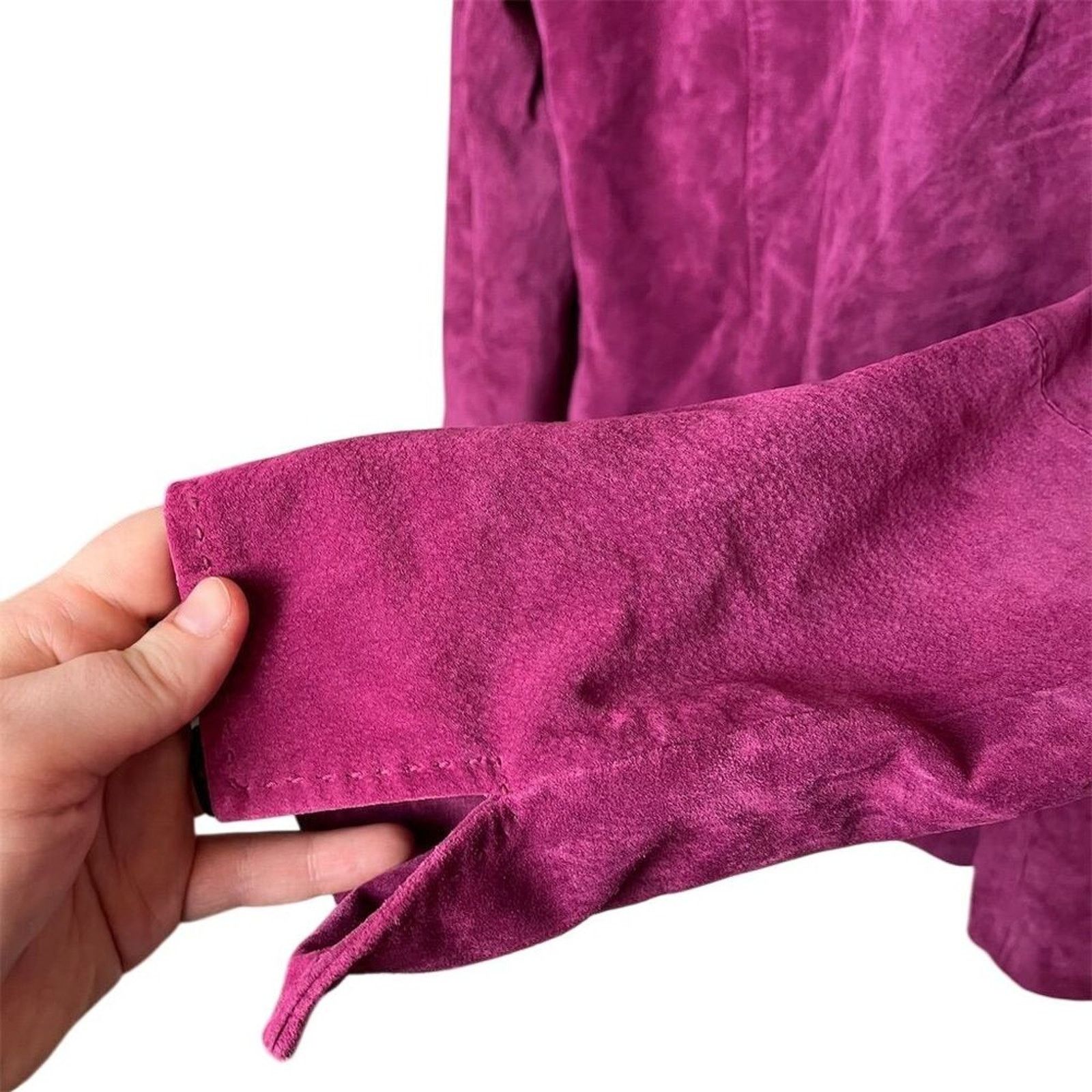 Pendleton Pendleton Women's Magenta Suede Leather Jacket Size M Size M / US 6-8 / IT 42-44 - 6 Thumbnail