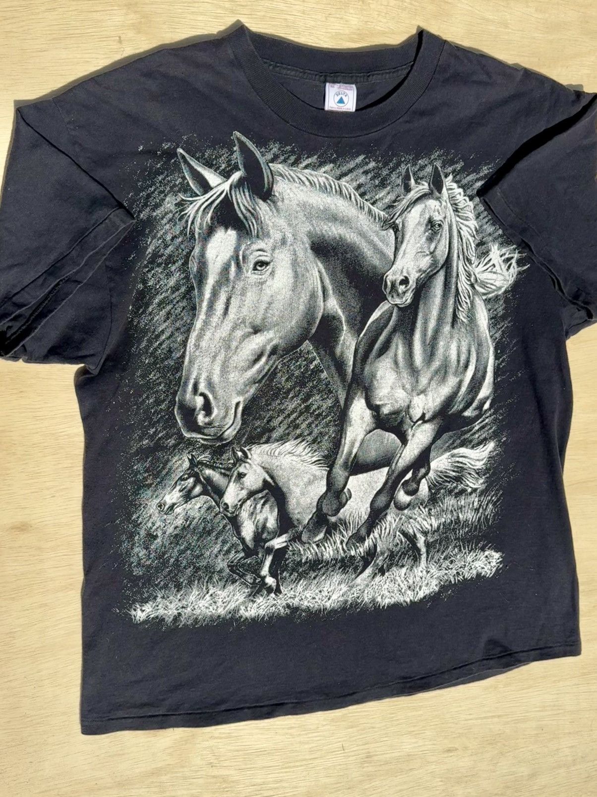 Band Tees × Vintage Vintage 90’s Horse All Over Print Animal AOP T-Shirt Size US XL / EU 56 / 4 - 2 Thumbnail