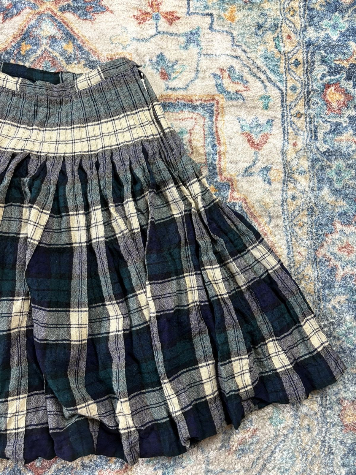 Vintage Vintage 70s Plaid Skirt Size 27 Size 27" / US 4 / IT 40 - 4 Thumbnail
