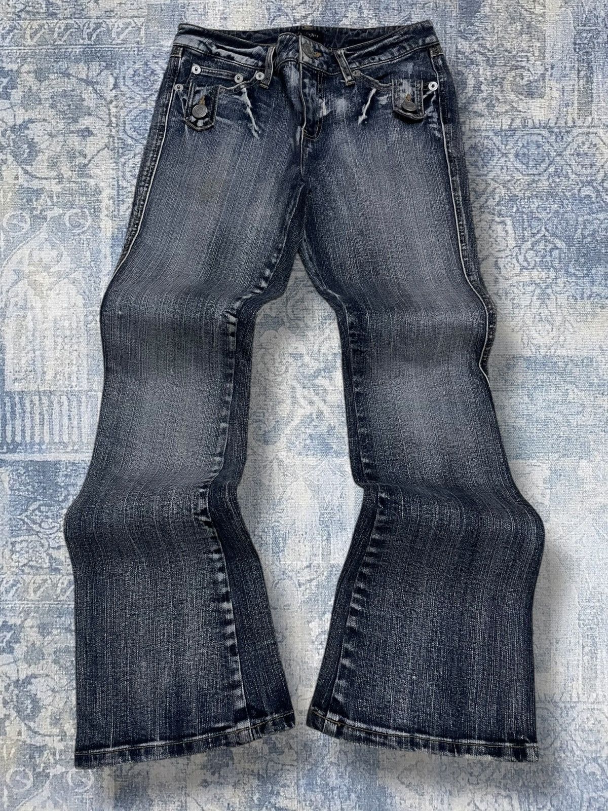 Japanese Brand Vintage 1990s Japan Designer Daily Topic Hot Flared Denim Size US 28 / EU 44 - 1 Thumbnail