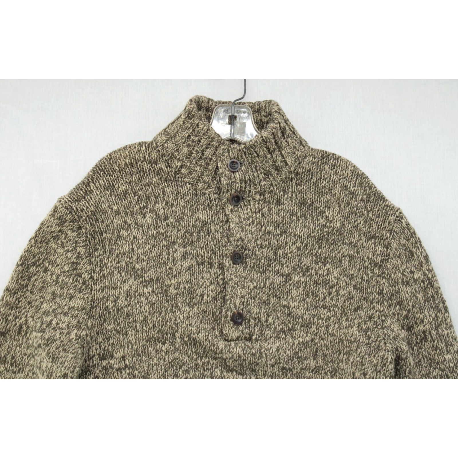 Polo Ralph Lauren VINTAGE Polo Ralph Lauren Sweater Shirt Men L Green Cowl Neck Loose Knit Cabincore Cozy 90s USA Preppy Size US L / EU 52-54 / 3 - 2 Thumbnail