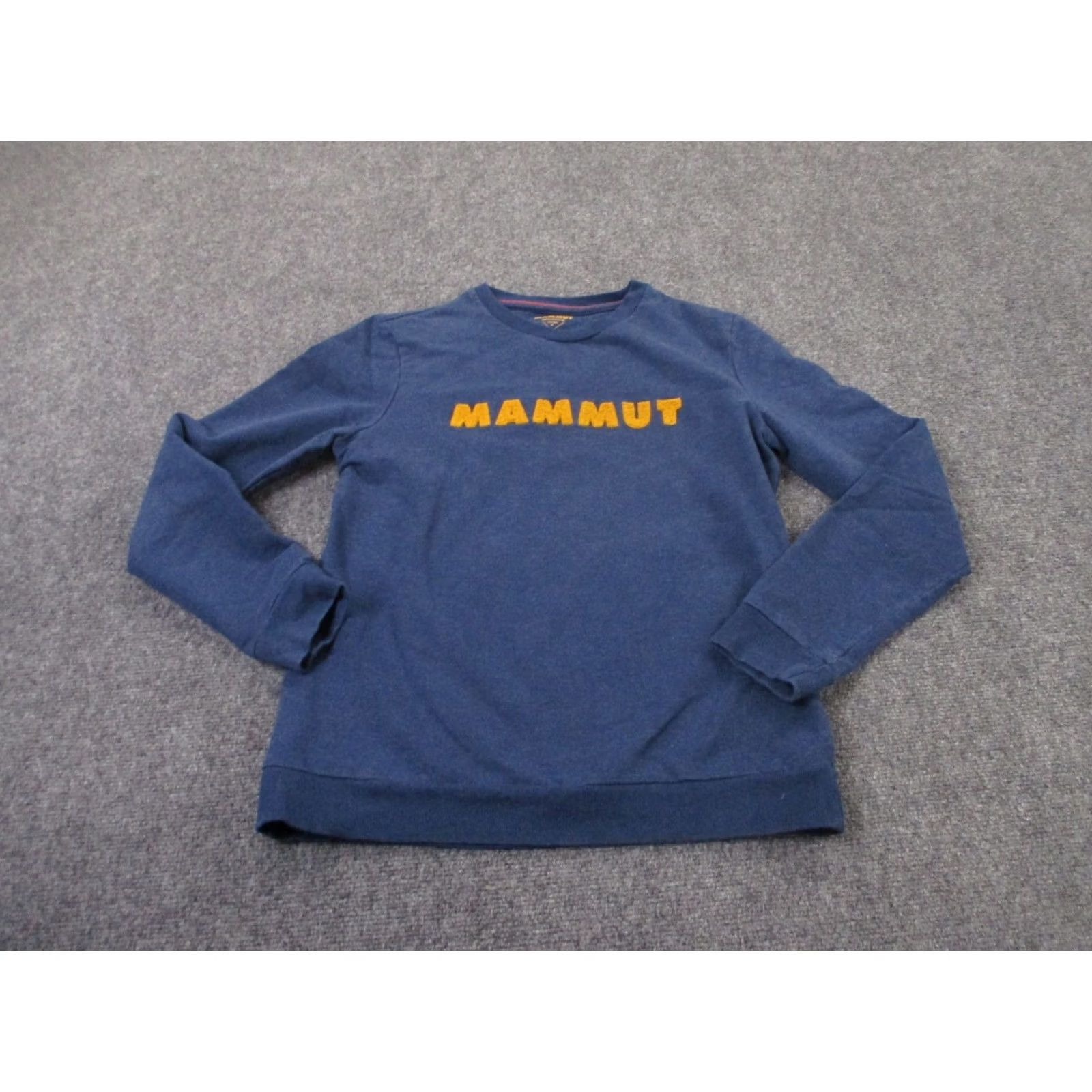 Mammut Mammut Sweatshirt Mens S Blue Pullover Knit Logo Casual Outdoors Hiking Heavy Pullover, Athletic Fit, Regular Size, Solid Pattern, Men Clothing Size US S / EU 44-46 / 1 - 2 Thumbnail