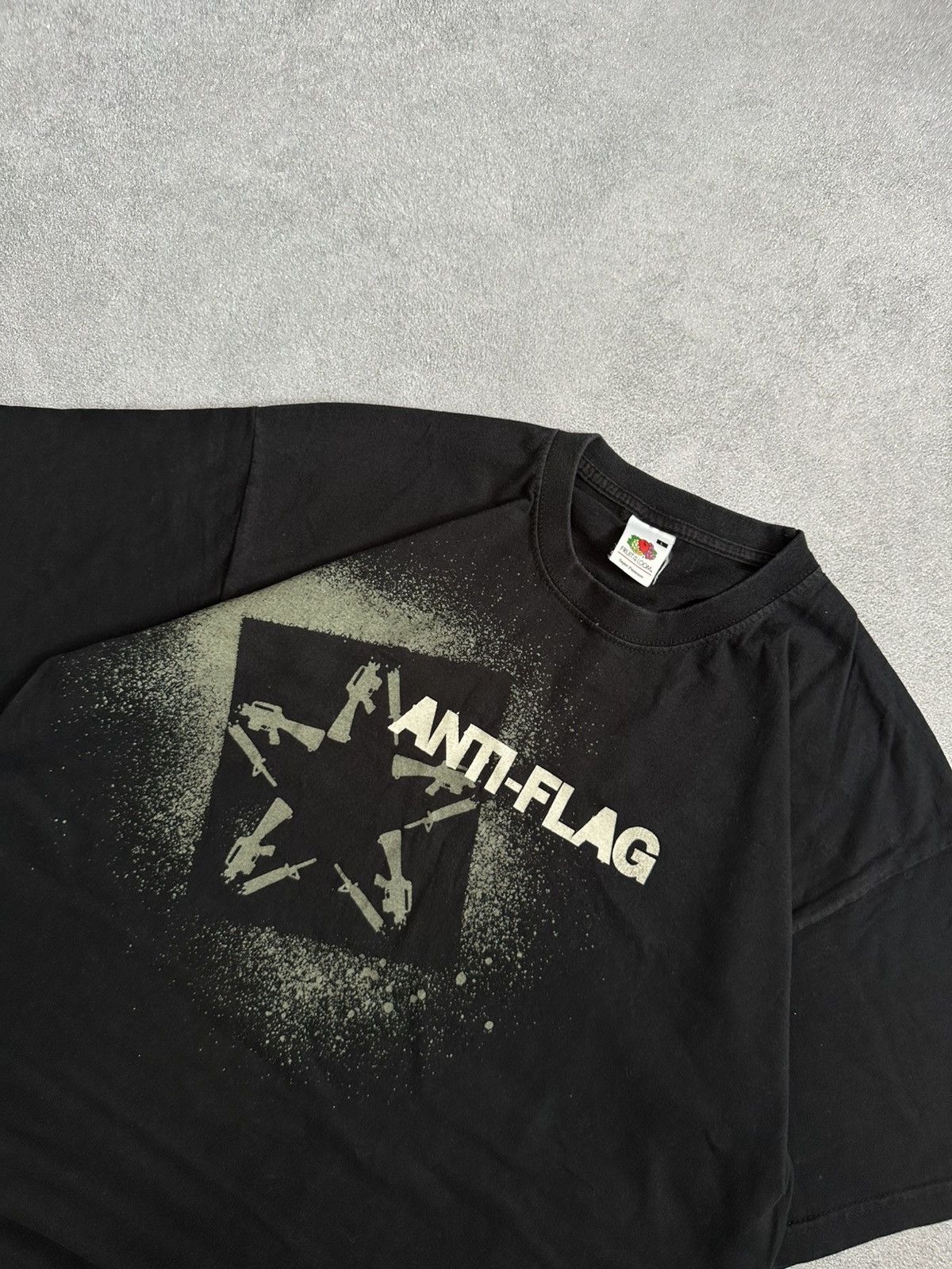 Band Tees Vintage Anti-Flag Tee Y2K Punk Band Graphic Black Shirt Size US L / EU 52-54 / 3 - 4 Thumbnail