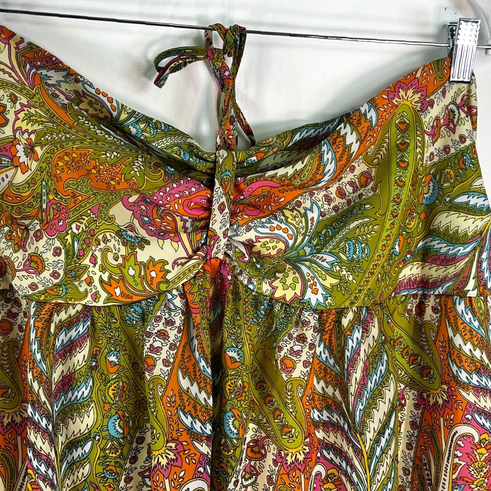 Vintage VINTAGE Ashley Stewart Top Halter Shirt Womens Size 22/24 Green Floral 1990s Casual Womens Size 3XL / US 20-22 - 2 Thumbnail