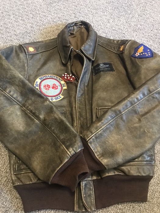 Vintage A-2 flight jacket leather ww2 Korean War 90th bomber group ...