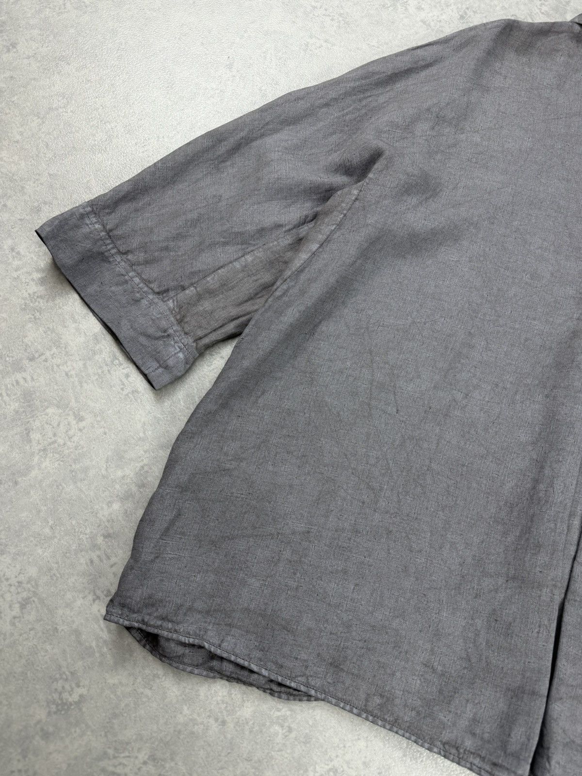 OSKA OSKA Gray Linen Shirt 3/4 Sleeve Relaxed Fit Size 3 Size L / US 10 / IT 46 - 11 Thumbnail