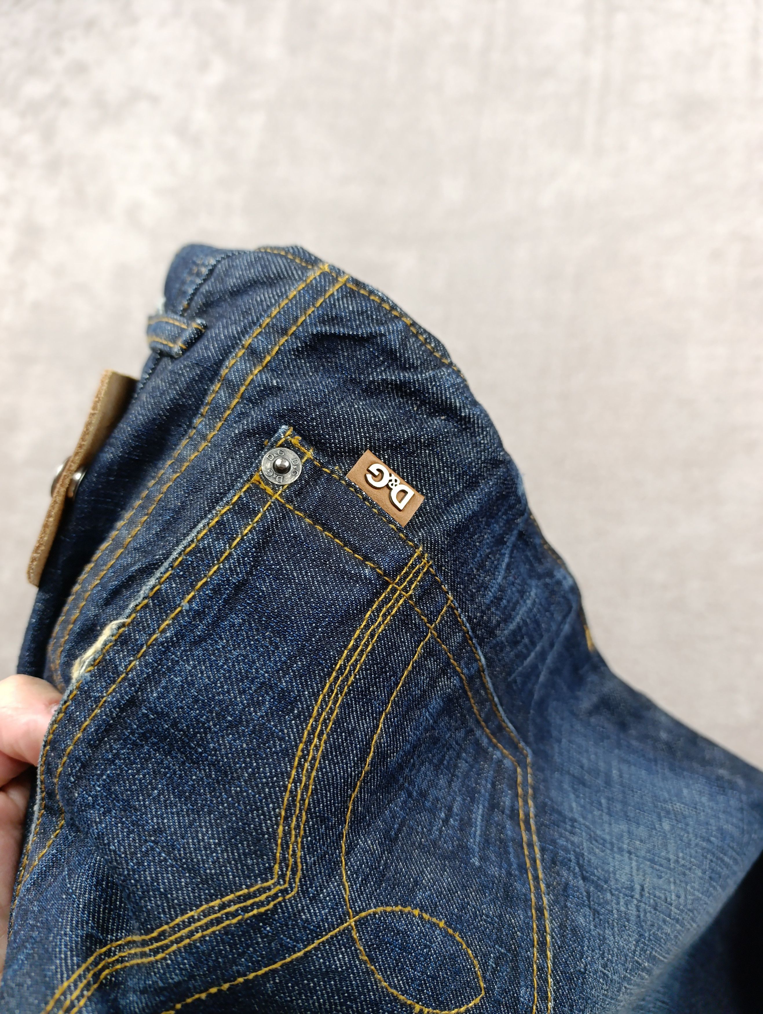 Dolce & Gabbana Dolce & Gabbana Distressed Indigo Denim Pants Jeans Size US 33 - 3 Thumbnail