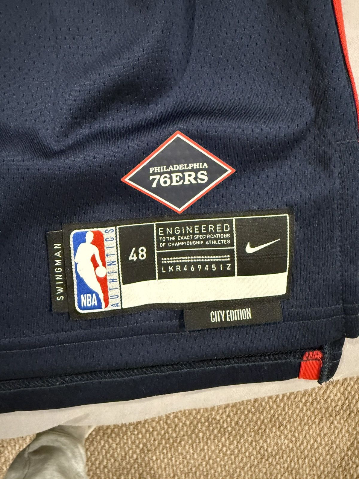 Nike Joel Embiid City of Brotherly Love City Jersey Size US L / EU 52-54 / 3 - 3 Thumbnail
