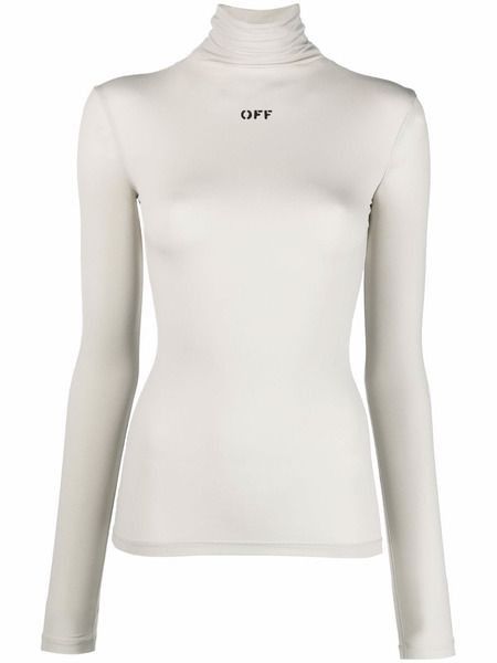 o1s22i1n0824 Second Skin Long Sleeve Turtleneck Top in White